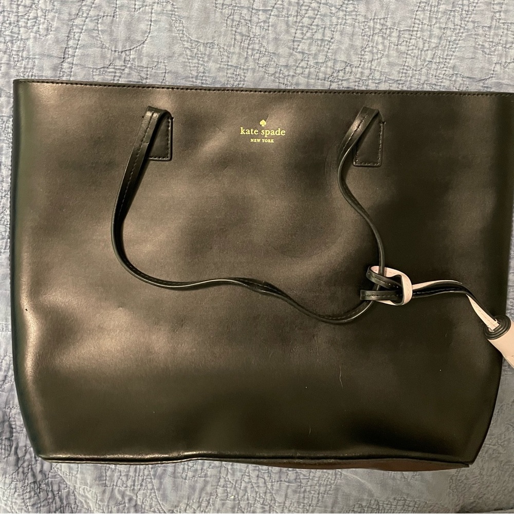 Kate Spade Black Leather Tote Bag